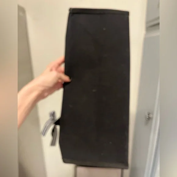 NWT “1974 Vintage, Back in 1974” Large Canvas Tote Bag Black & White Bow Detail - Picture 12 of 13